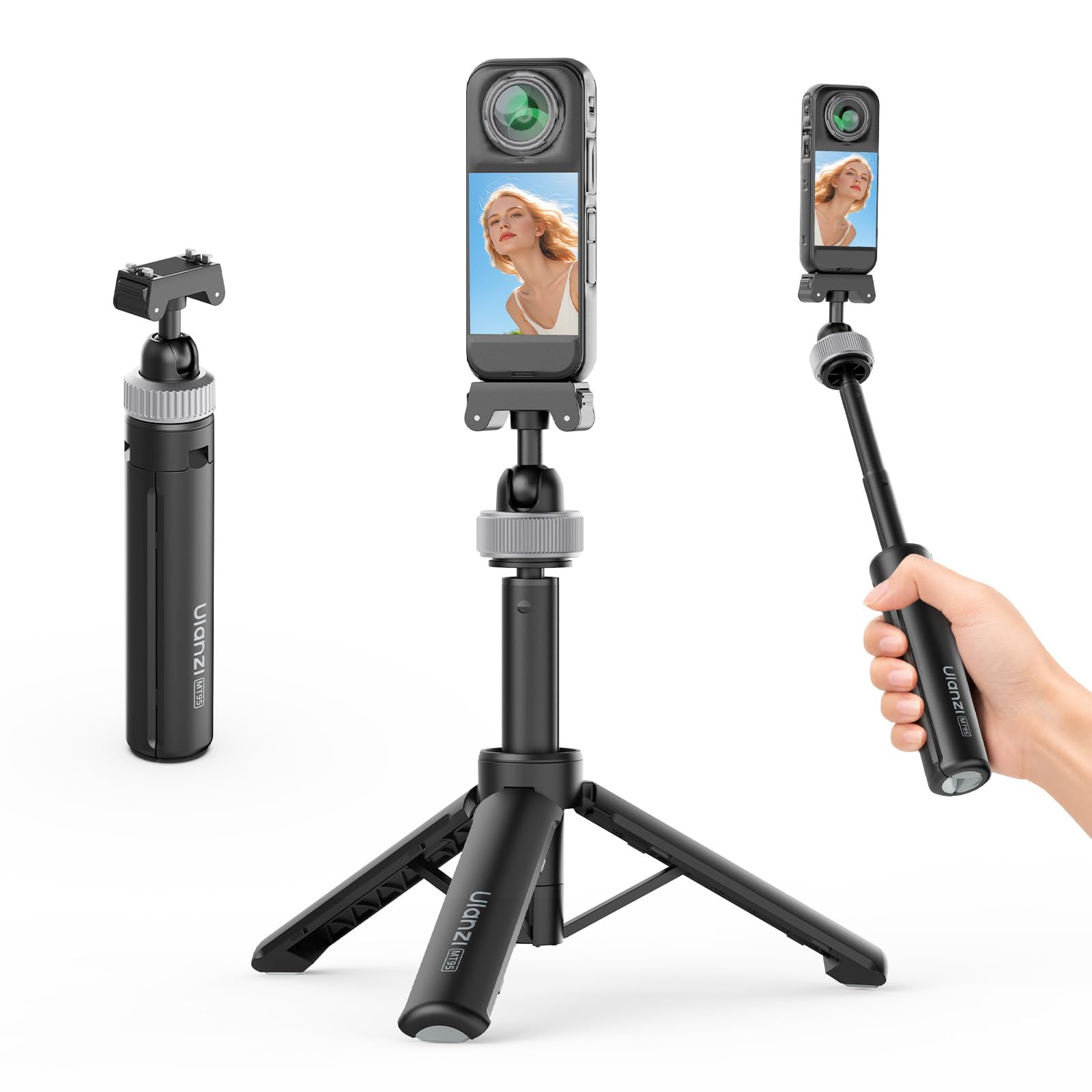 Amazon.com: ULANZI MT95 Mini Tripod Selfie Stick for Insta360 X5